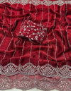 Mikita Pure Fandy Chiffon Silk Embroidery Work Saree Wholesale Market In Surat